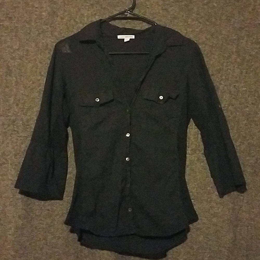 James Perse Blouse Sheer Button Down